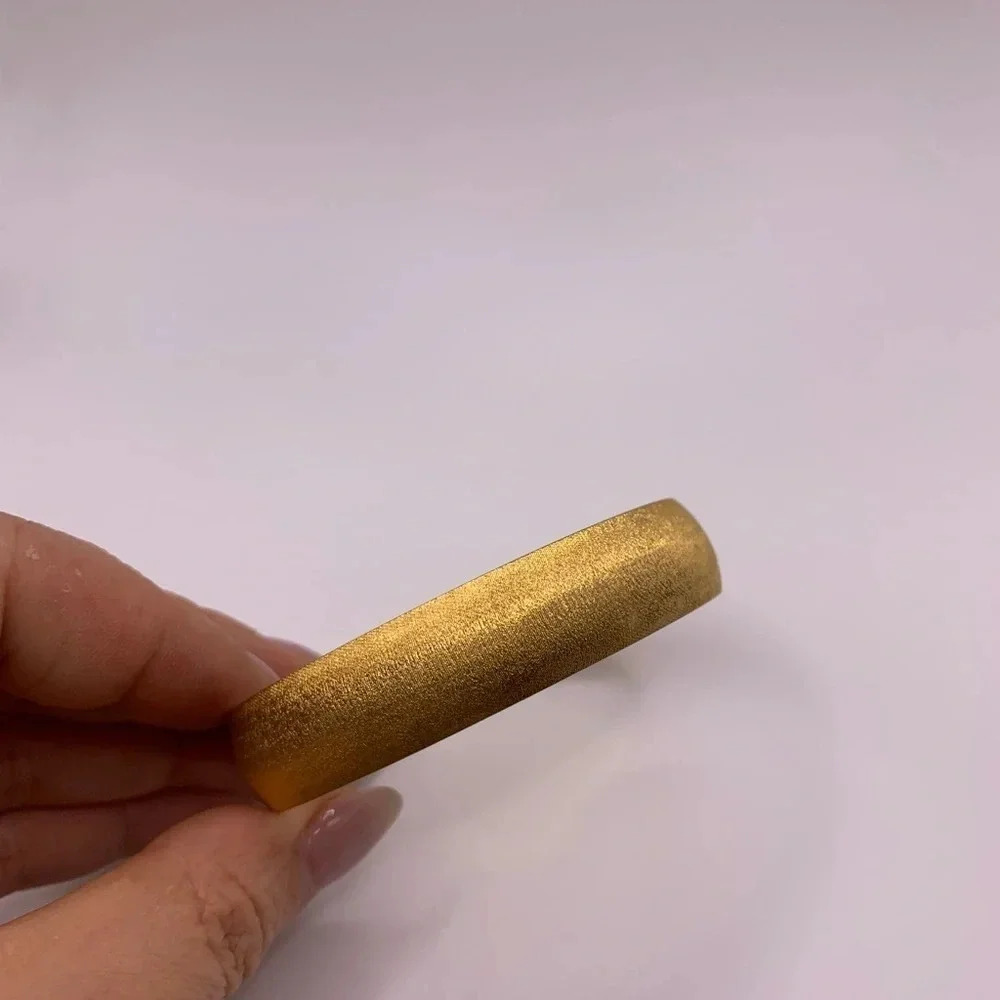 COPY - Classic Monet Gold  Plated Brushed Finished Bangle - Picture 5 of 6